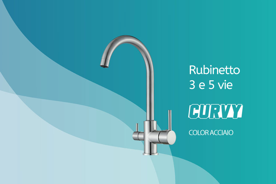 Rubinetto a collo alto 3, 4 e 5 vie