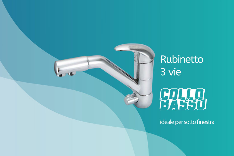 Rubinetto a 3 vie per sotto finestre
